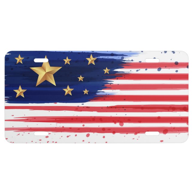  American Flag License Plate (Front)