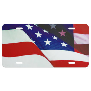 American Flag License Plate