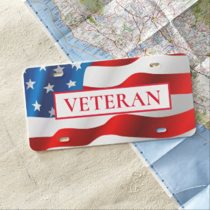 American Flag License Plate