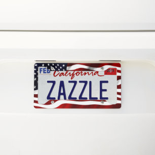 American Flag License Plate Frame