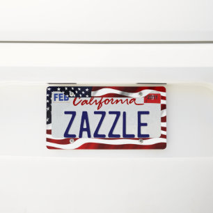 American Flag License Plate Frame, Style A, License Plate Frame