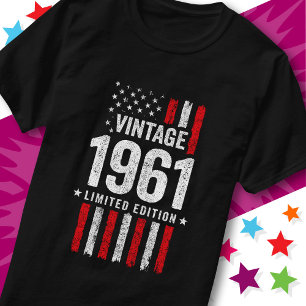 American Flag Limited Edition Stars Vintage 1961 T-Shirt
