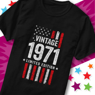 American Flag Limited Edition Stars Vintage 1971 T-Shirt