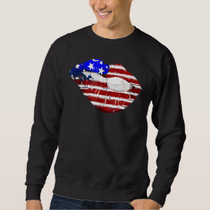 American Flag Lips American Flag Lips Sweatshirt