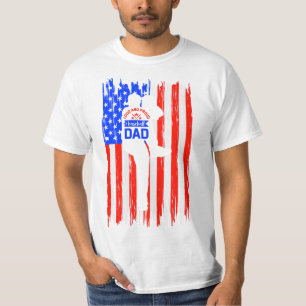 American Flag Loud And Proud Baseball Dad T-Shirt