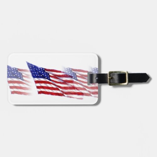 American Flag Luggage Tag