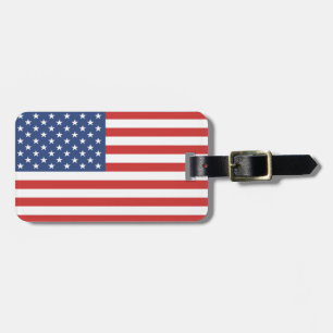 American flag luggage tag