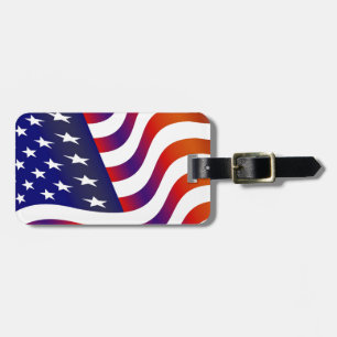 American Flag Luggage Tag