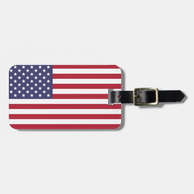 American Flag Luggage Tag (Front Horizontal)