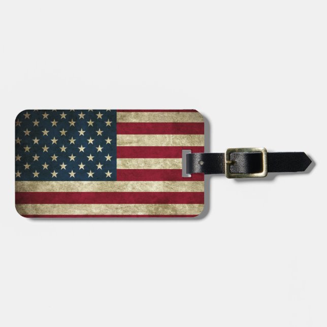 American Flag Luggage Tag (Front Horizontal)