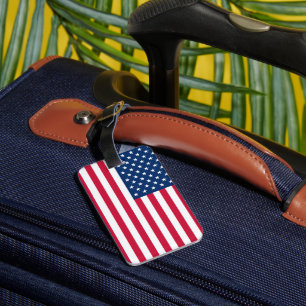 American Flag Luggage Tag Patriotic