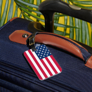 American Flag Luggage Tag Patriotic