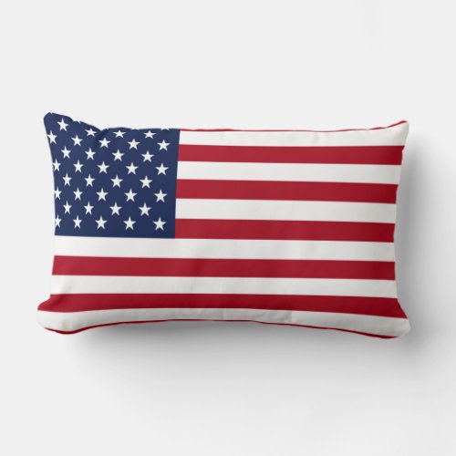 American Flag Lumbar Pillow