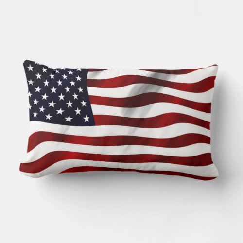 American flag lumbar pillow