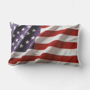 American Flag Lumbar Pillow