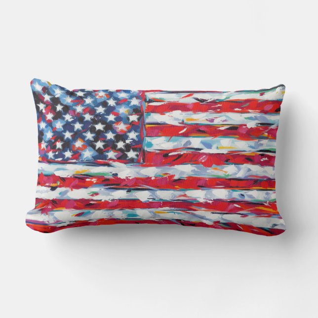 American Flag Lumbar Pillow (Front)
