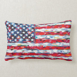 American Flag Lumbar Pillow