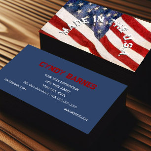 American Flag Made in the U.S.A Business Card