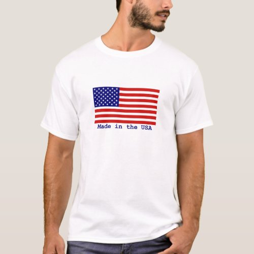 American Flag Made in the USA Mens T_shirt