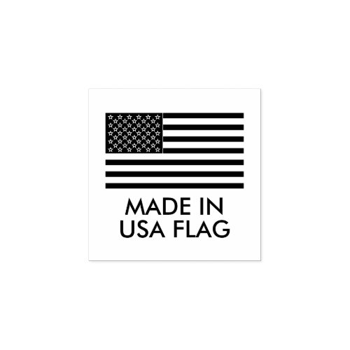 American Flag Made in USA Rubber Stamp