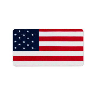 American Flag Magically Flag  Label