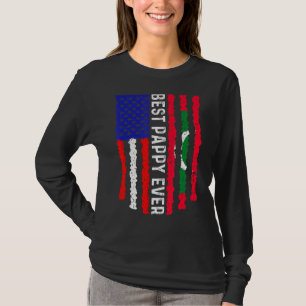 American Flag Maldives Flag Best Pappy Ever Family T-Shirt