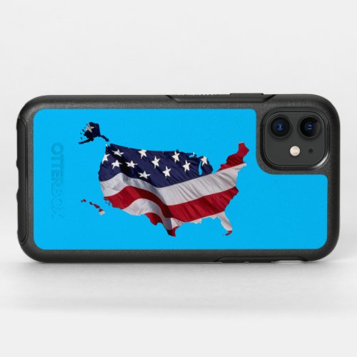 American Flag Map OtterBox Symmetry iPhone 11 Case