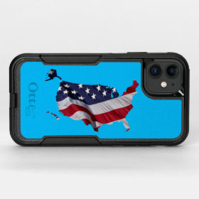 American Flag Map OtterBox iPhone Case