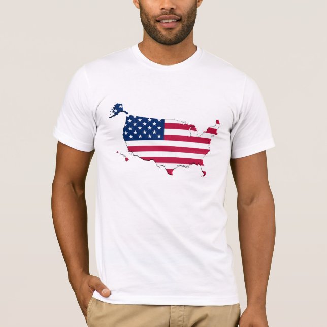 American Flag Map T-shirt (Front)