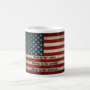 American Flag - Meaning of Colors Coffee Mug