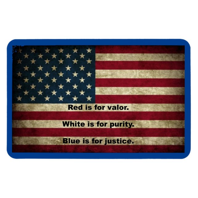 American Flag - Meaning of Colors Magnet (Horizontal)