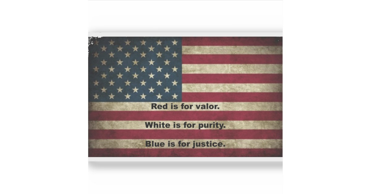 American Flag Meaning of Colors Sticker Zazzle