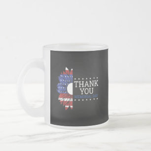American Flag Memorial Day Shirts For Women Memori Frosted Glass Coffee Mug