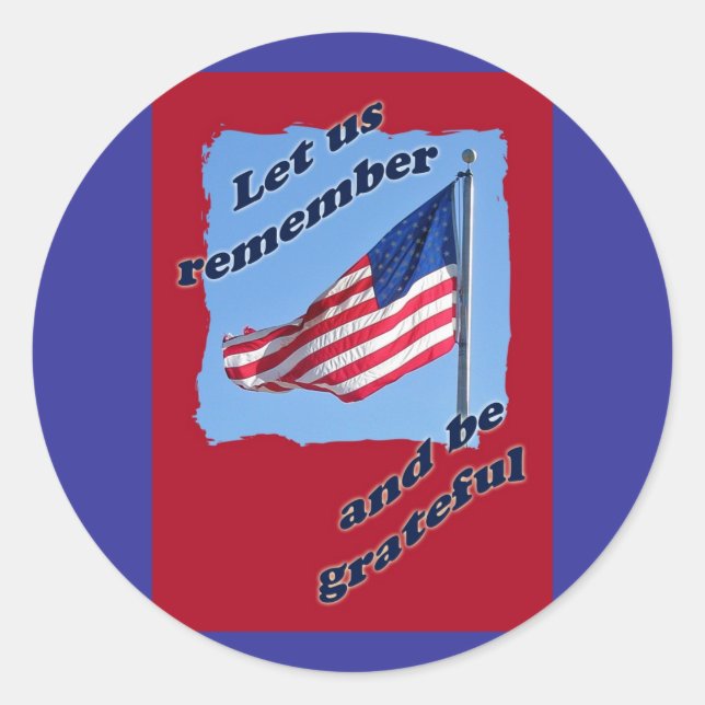 American Flag Memorial Day Stickers (Front)