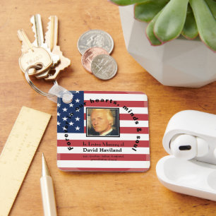 American Flag Memorial Keychain HAMbWG