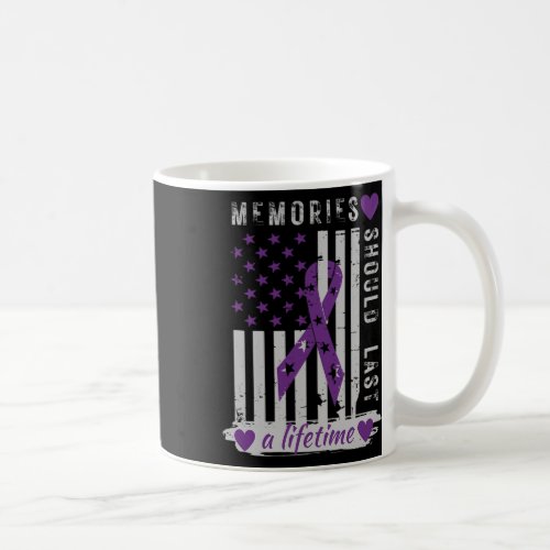 American Flag Memories Heimers Awareness  Coffee Mug