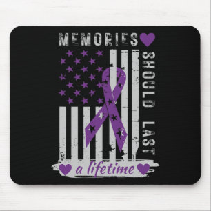 American Flag Memories Heimer’s Awareness Mouse Pad