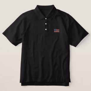 American flag men's polo shirt - dotted USA flag