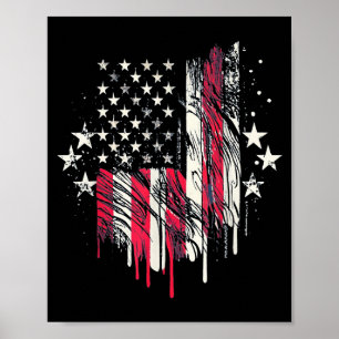 American Flag Mens USA Toddler American Flag 4th o Poster