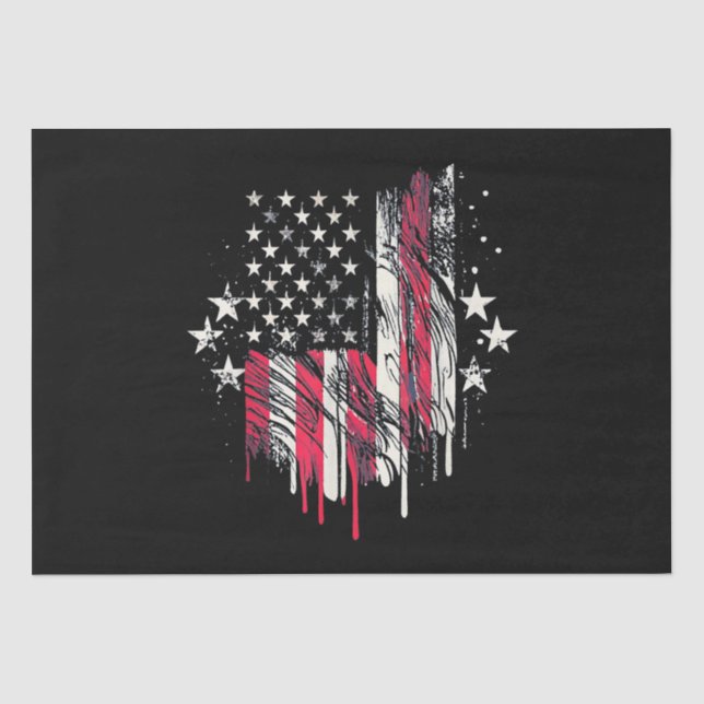 American Flag Mens USA Toddler American Flag 4th o Tissue Paper (Front)
