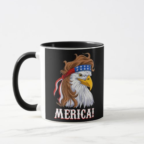 American Flag Merica Eagle Mullet Men Boy 4th Of Mug