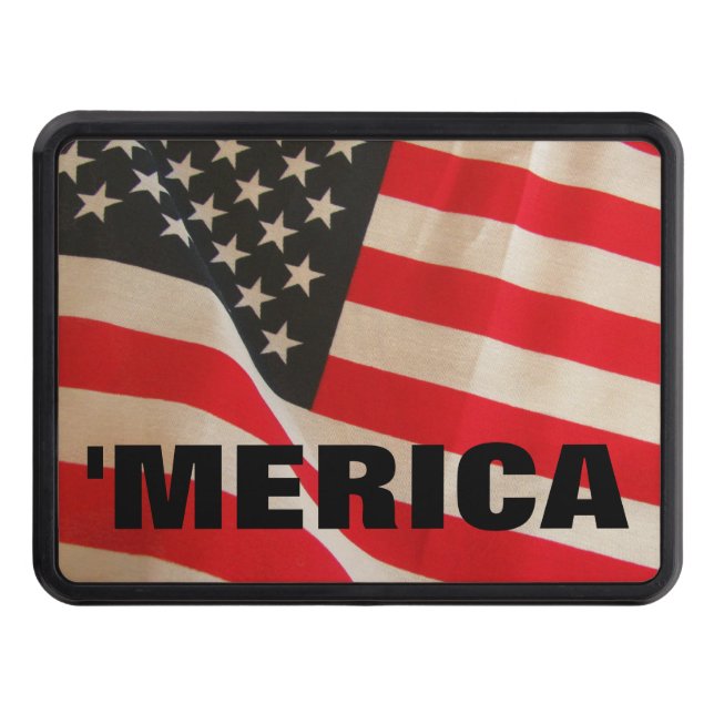 American Flag  'Merica Hitch Cover (Front)