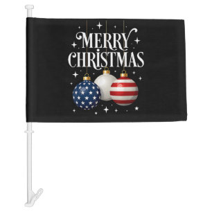 American Flag Merry Christmas Tree