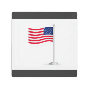 american flag metal print