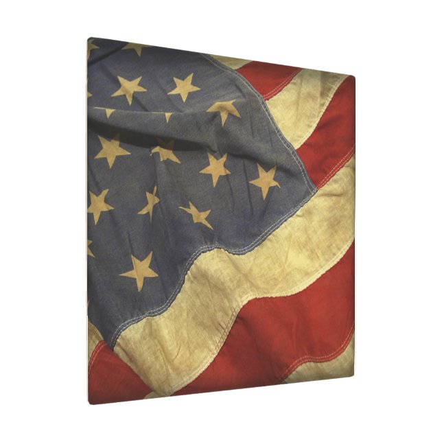 American Flag Metal Print (Angled)