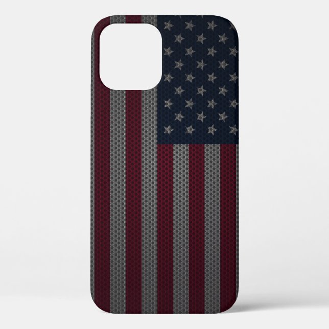 American Flag Metallic Mesh Case-Mate iPhone Case (Back)