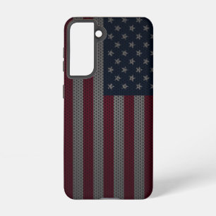 American Flag Metallic Mesh Samsung Galaxy S21 Case