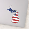 American Flag Michigan Sticker | Zazzle