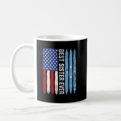 American Flag Micronesia Flag Best Sister Ever Fam Coffee Mug
