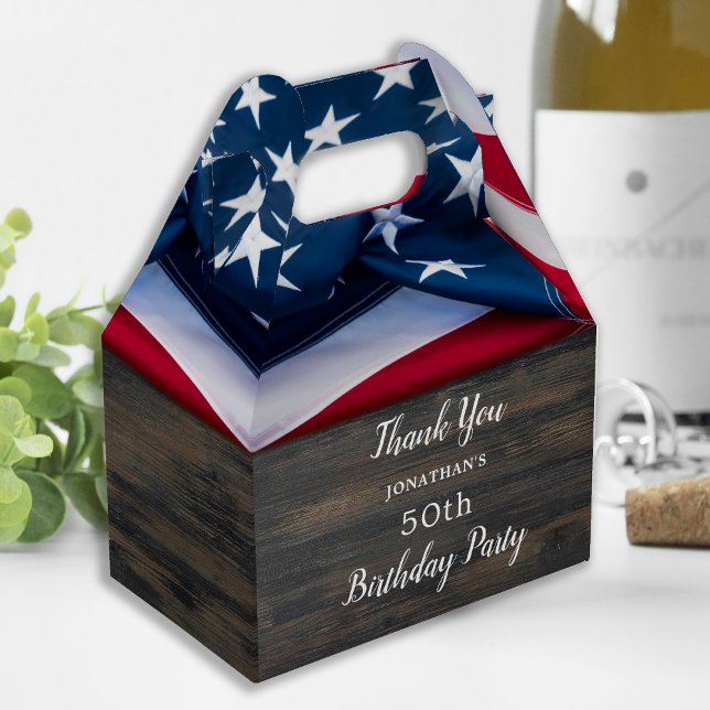 American Flag Military Birthday Party Patriotic  Favor Boxes (Creator Uploaded)